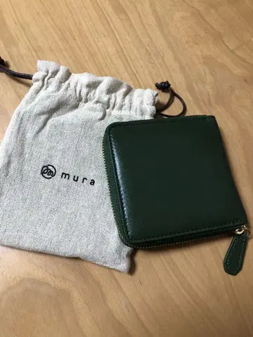 mura 이단 접이식 라운드 지퍼 지갑