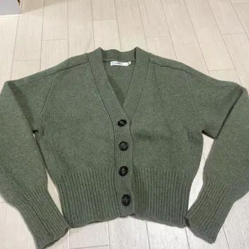 moussy 가디건 카키 니트