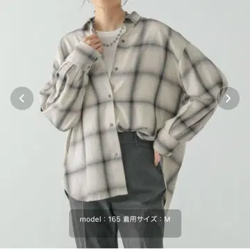 글로벌 워크 라메 체크 셔츠 긴팔/283797