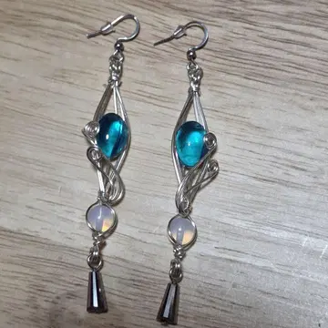 와이어 랩핑 귀걸이