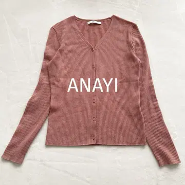 [새상품급] ANAYI 아나이 가디건 울 핑크 38 M 복숭아색