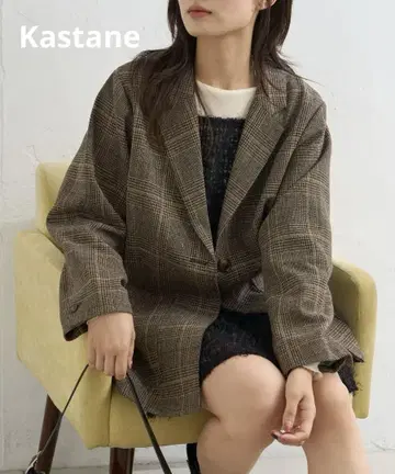 kastane 울 체크 자켓