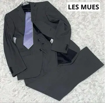 LES MUES 레미유 셋업 수트 그레이 섀도우 스트라이프