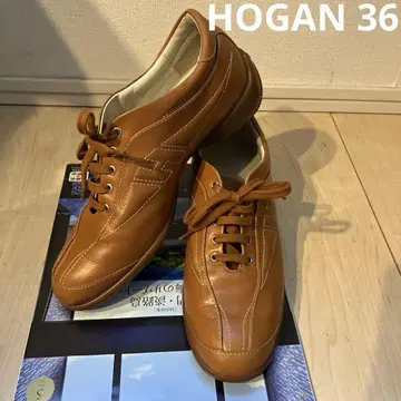 HOGAN 천연 가죽 카멜 가죽 36 하이힐 인힐 스니커즈 23