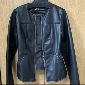 새상품급 ZARA 라이더스 페플럼 블랙
