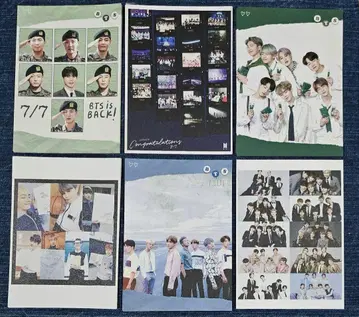 BTS 올 메모장 5장씩 30장 한국제