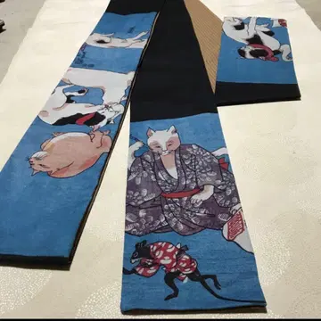 어른용 헤코 오비 반폭 오비 타토에츠쿠시노 우치즈 우타가와 쿠니요시