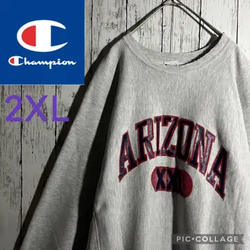 [ 레어 ] Champion 90s 리버스 위브 USA제 자수 택 2XL