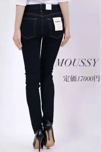 새상품 [MOUSSY] 다크 블루 /스키니 데님/26 사이즈