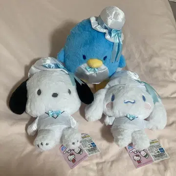 산리오 캐릭터즈 화이트 오스마시 인형 BIG 3개 세트