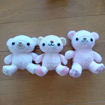 핑크 옷 갈아입히기 곰 봉제 인형 3체 세트