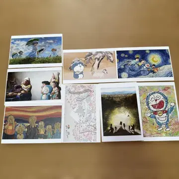 도라에몽 그림 세계 이야기 아트 엽서 8장 세트