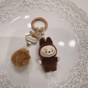 LABUBU 봉제 인형 키링 스트랩
