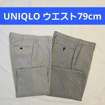 유니클로 남성용 스트라이프 체크 슬랙스 봄 여름