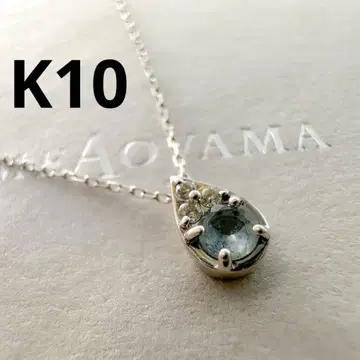 VENDOME AOYAMA K10 블루 트리클 목걸이 다이아 아쿠아