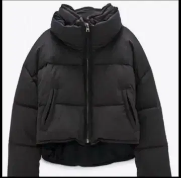ZARA 그레이 크롭 하이넥 자켓