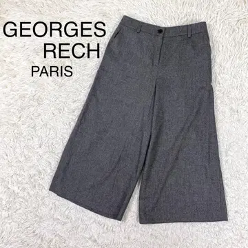 GEORGES RECH 그레이 컬러 칠부 와이드 팬츠