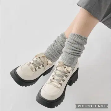 새상품급 idem 레이스업 통굽 로퍼 L 새틴 리본 포함