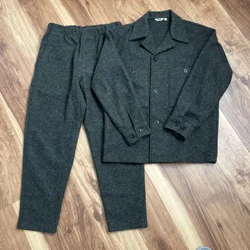 UNIQLO U 플리스 저지 오버 셔츠, 오버 팬츠