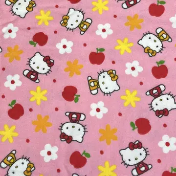 산리오 헬로키티 미미 사과 꽃무늬 원단 헤이세이 레트로