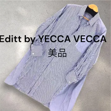 Editt by YECCA VECCA 파랑 스트라이프 셔츠 롱 원피스