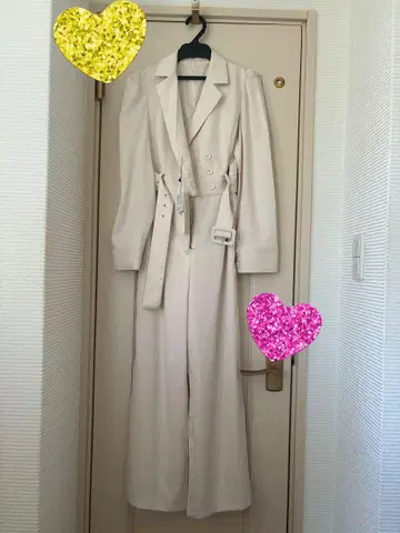베이지 롱 자켓 벨트 포함