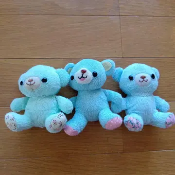 스카이블루 곰 봉제 인형 3개 세트