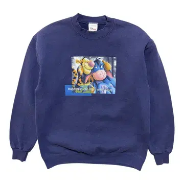 구제 의류 디즈니 곰돌이 푸 티거 이요르 맨투맨 트레이닝복