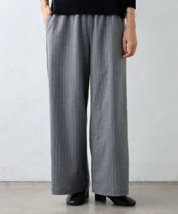 BEARDSLEY 카스토 스트라이프 허리 리브 팬츠 미사용
