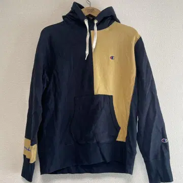 Champion 챔피온 리버스 위브 후드티 블록 패턴 XL