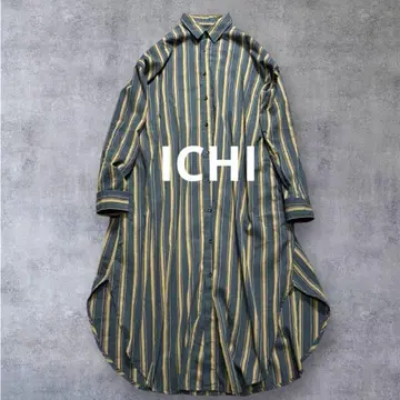 이치 가을 컬러 돌려입기 다용도 오버 셔츠 스트라이프 롱 원피스 겉옷