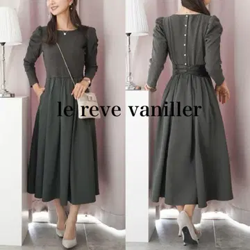 le reve vaniller 백 펄 도킹 원피스 그레이