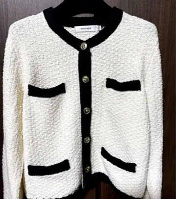 [ 미사용 새상품 ] moussy 바이컬러 노카라 자켓
