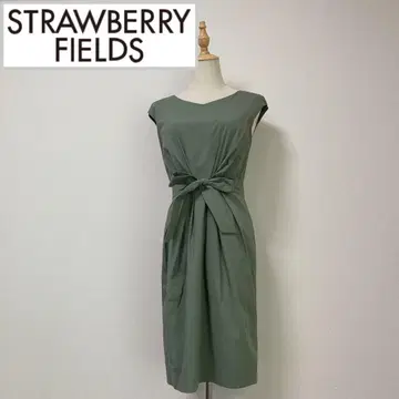 스트로베리 필드 하트넥 허리 리본 원피스