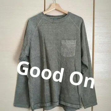 Good On 그레이 긴팔 티셔츠 XL