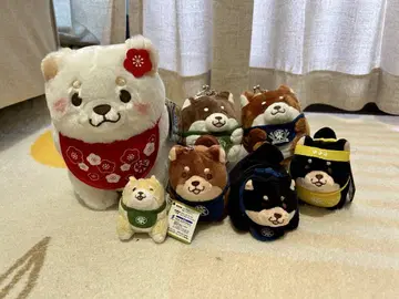 충견 모치시바 봉제 인형 시바견 7체 세트
