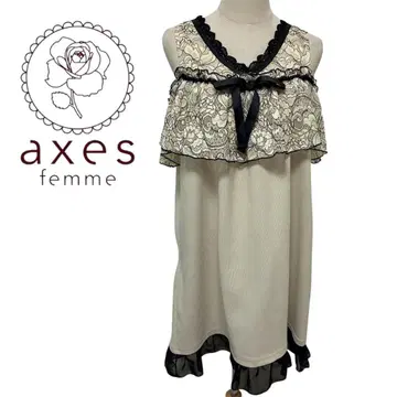 axes femme 오프숄더 어깨 트임 컷 튜닉 원피스 레이스 화이트