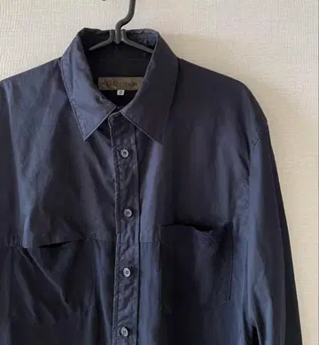 Y's formen 와이즈 절개 셔츠 네이비 긴팔