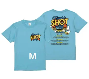 Number SHOT 2025 티셔츠 스카이블루