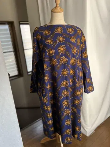 45rpm 라이트 몰 플라워 해린본 프린트 원피스 꽃무늬 드레스