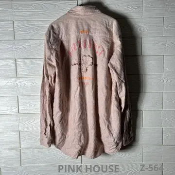 [ PINK HOUSE ] 핑크하우스 긴팔 셔츠 M 체크 핑크 면