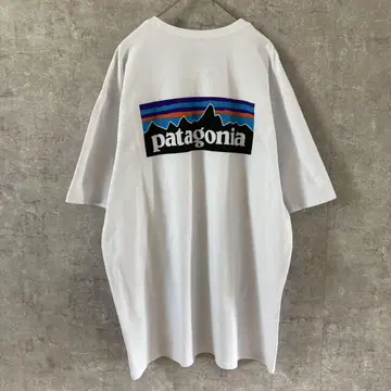 Patagonia 백 로고 T셔츠 화이트 레스폰서빌리티 M 사이즈