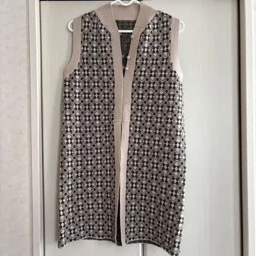 아메리 빈티지 jacquard 니트 베스트
