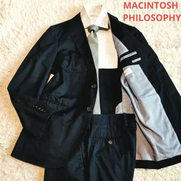 MACINTOSH 셋업 수트 네이비 코튼 일본제 40