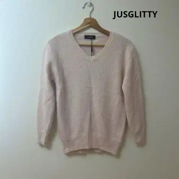 JUSGLITTY 저스길리티 모헤어 핑크 스웨터 미사용 택