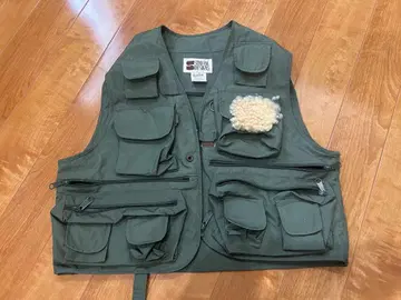 stream design 카키색 낚시용 조끼 다기능 포켓 부착