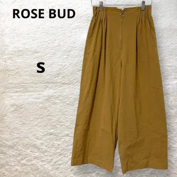 ROSE BUD 와이드 팬츠 코튼 턱입은 얇은 소재 베이지 미라인