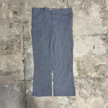 빈티지 체크 무늬 슬랙스 팬츠 트라우저