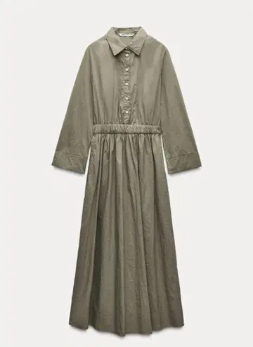 ZARA 컬렉션 카키 원피스 맥시 길이 L 사이즈