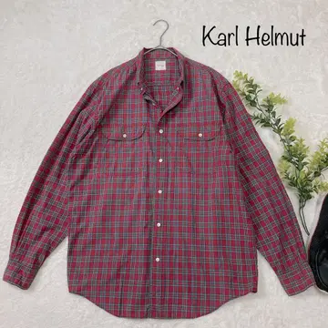 Karl Helmut 칼 헬무트 타탄 체크 긴팔 셔츠 버튼 D M